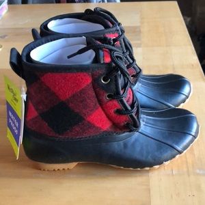 Buffalo plaid Western Chief women’s duck boots.